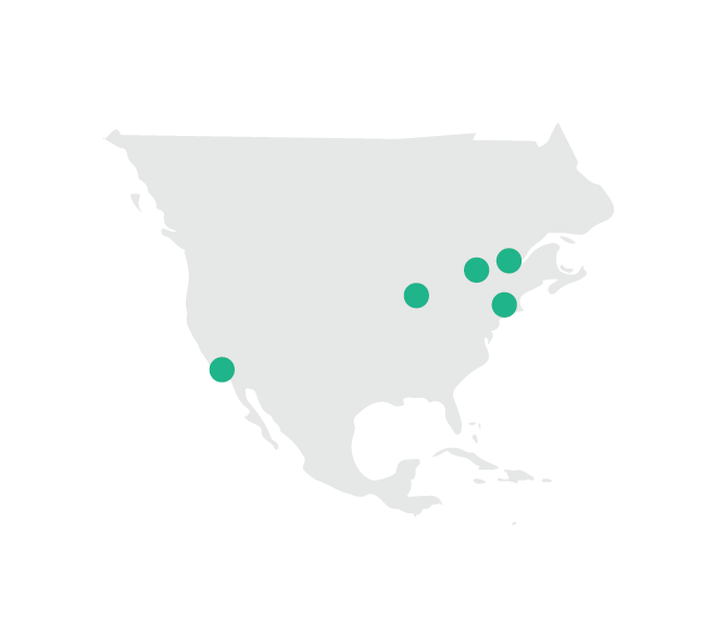 Breather shipment locations: Toronto, Chicago, Washington DC, Montreal, Los Angeles