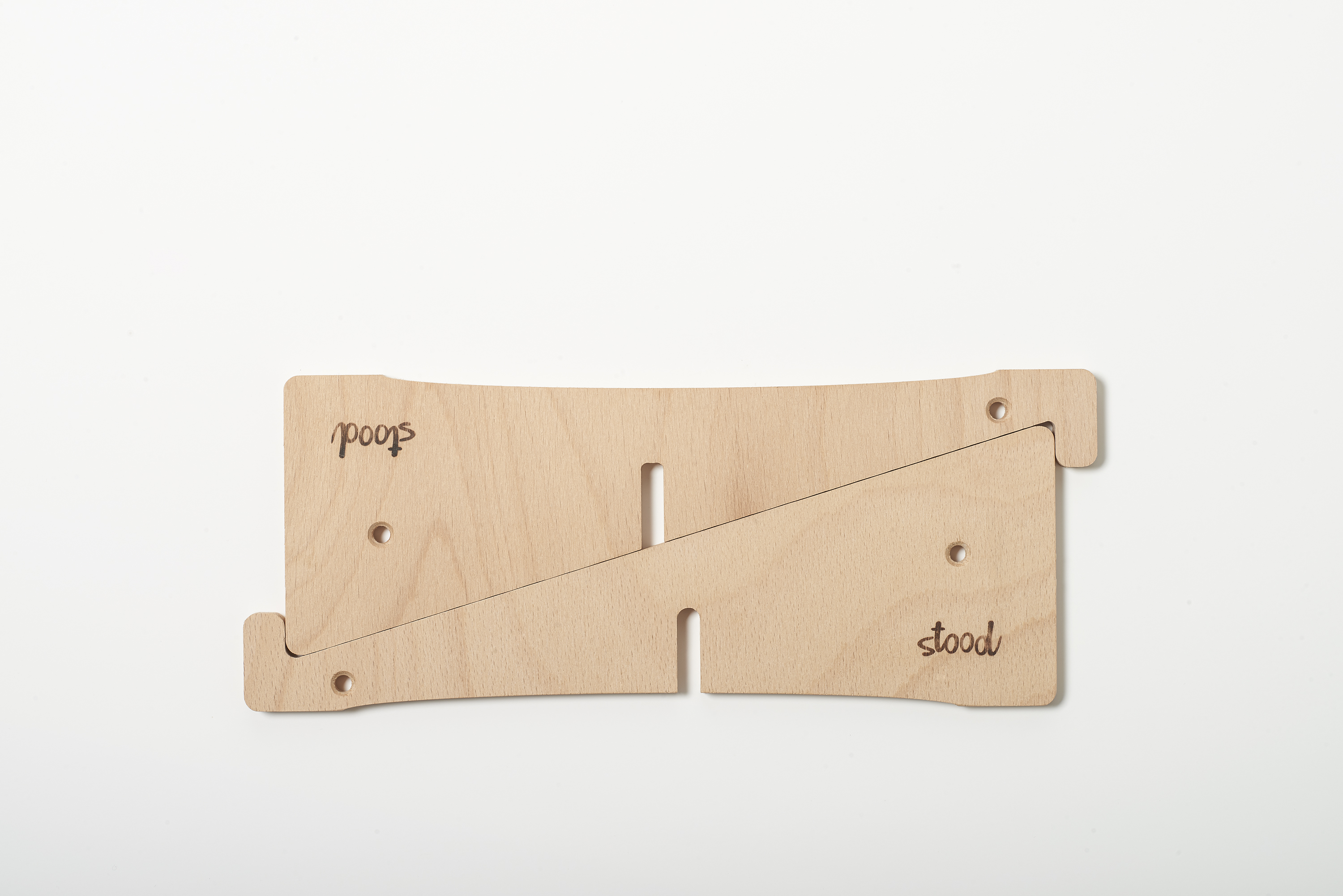 Stood slim laptop stand closed, compact for travel